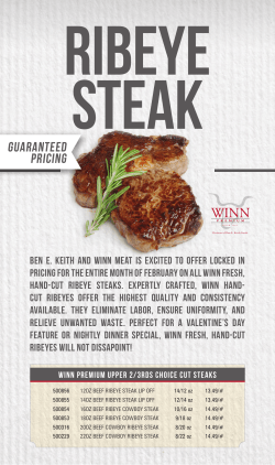 riBeYe steak - Ben E. Keith