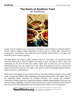 The Roots of Southern Food