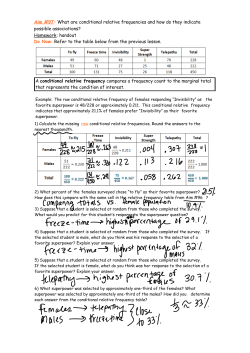 Aim #97: What are conditional relative frequencies and how do they