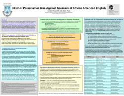CELF-4: Potential for Bias Against Speakers of African