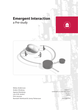 Emergent Interaction - Department of Computing Science