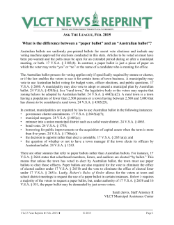 Difference between paper and Australian ballot