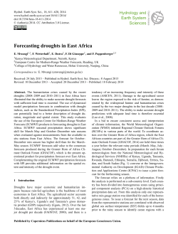 Forecasting droughts in East Africa