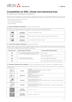Compatibility for EMC, climate and mechanical load