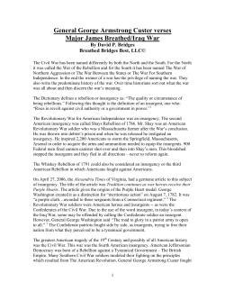 General George Armstrong Custer verses Major James Breathed