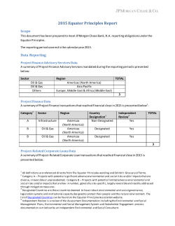 2015 Equator Principles Report