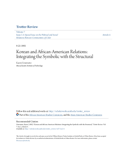 Korean and African-American Relations: Integrating the Symbolic