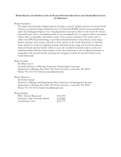 Home Range and Habitat Use of Plains Spotted Skunks in the Ozark
