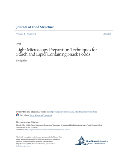 Light Microscopy Preparation Techniques for Starch and Lipid