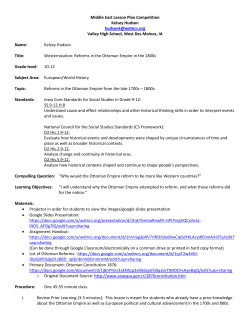 lesson - Reform in the Ottoman Empire