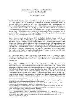 Gustav Simon, der Satrap aus Saarbr&uuml;cken1 Gauleiter des