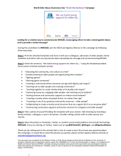 NCEA World Elder Abuse Awareness Day Finish this Sentence