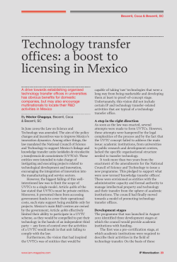 Technology transfer offices: a boost to licensing in Mexico