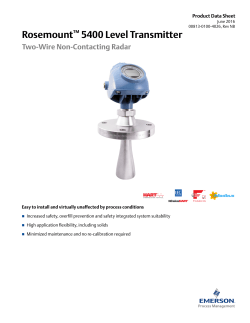 Rosemount 5400 Level Transmitter Two-Wire Non