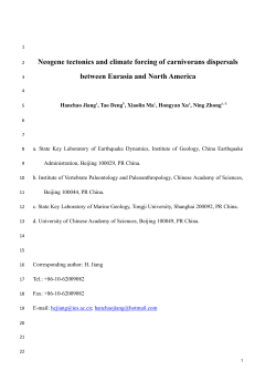 Neogene tectonics and climate forcing of carnivorans dispersals