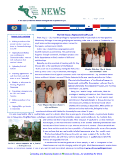 No. 4, July 2009 - Central American Lutheran Mission Society