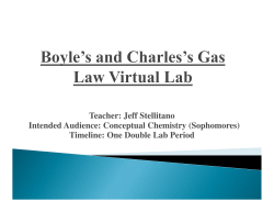 Boyle`s and Charles`s Gas Law Virtual Lab