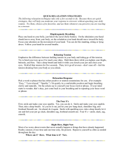 QUICK RELAXATION STRATEGIES