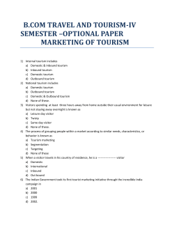 optional paper marketing of tourism