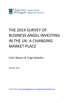 the 2014 survey of business angel investing in the uk