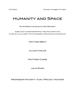 Humanity and Space - Worcester Polytechnic Institute