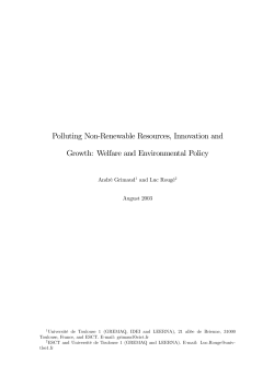 Polluting Non-Renewable Resources, Innovation and Growth