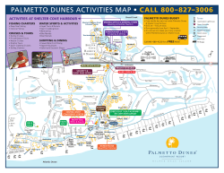 PALMETTO DUNES ACTIVITIES MAP &bull; CALL 800&ndash;827&ndash;3006