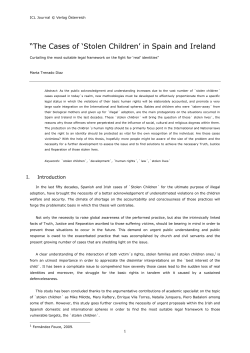 The Cases of `Stolen Children` in Spain and Ireland - ICL