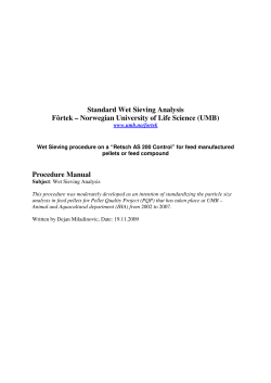 Wet sieving official procedure