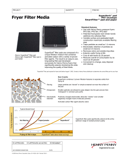 Fryer Filter Media - Henny Penny Corporation