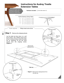Instructions for Audrey Trestle Extension Tables