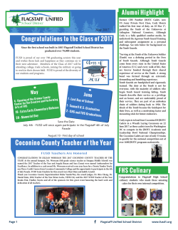 FUSD May 2017 Newsletter - Flagstaff Unified School District