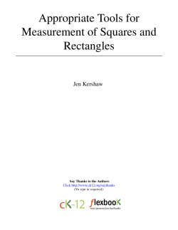 Appropriate Tools for Measurement of Squares and