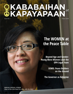 The WOMEN at the Peace Table - The Geneva Declaration on