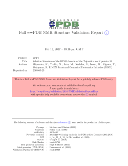 Full wwPDB NMR Structure Validation Report i