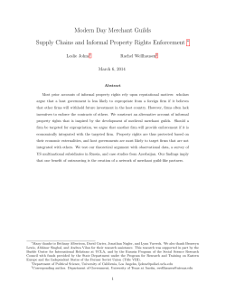 Modern Day Merchant Guilds Supply Chains and Informal Property