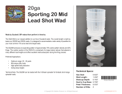 20ga Sporting 20 Mid Lead Shot Wad