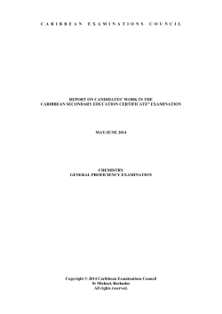 caribbeanexaminations council report on candidates` work in
