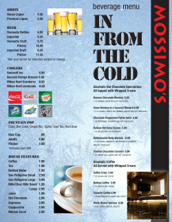 beverage menu