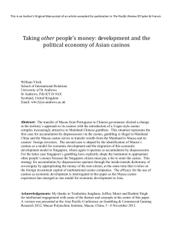 Taking other peopless money: development and the political