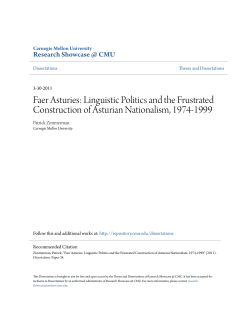Faer Asturies: Linguistic Politics and the Frustrated Construction of