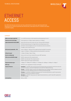 ethernet access - Telstra Wholesale