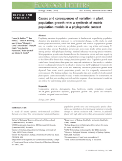 Causes and consequences of variation in plant population