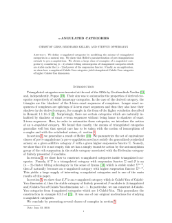 n-Angulated categories - IMJ-PRG