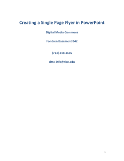 Creating a Single Page Flyer in PowerPoint
