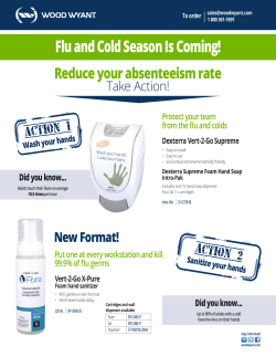 Flu and Cold Season Is Coming!