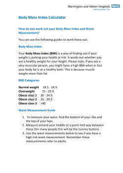 Body Mass Index Calculator