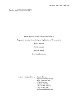 Running head: BIOLOGY AND BIAS