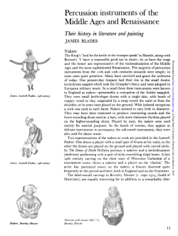 Percussion instruments of the Middle Ages and