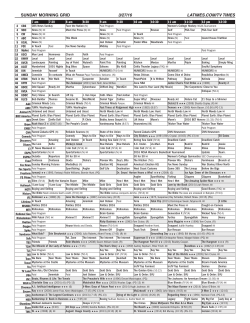 SUNDAY MORNING GRID 3/27/16 LATIMES.COM/TV TIMES